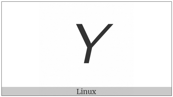 Mathematical Sans-Serif Italic Capital Y on various operating systems