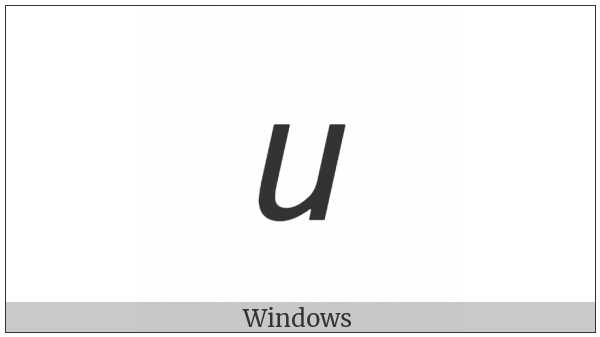 Mathematical Sans-Serif Italic Small U on various operating systems