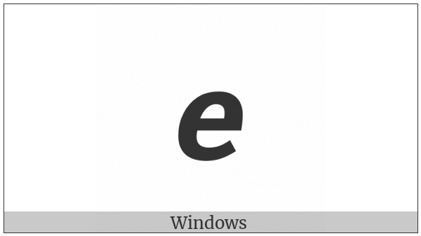 Mathematical Sans-Serif Bold Italic Small E on various operating systems