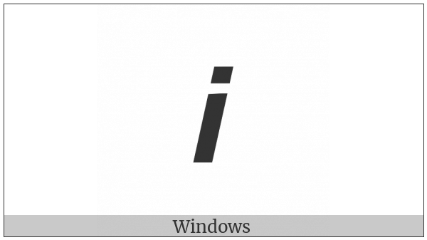 Mathematical Sans-Serif Bold Italic Small I on various operating systems