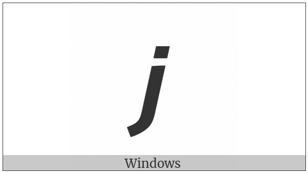 Mathematical Sans-Serif Bold Italic Small J on various operating systems