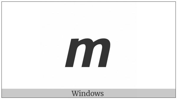 Mathematical Sans-Serif Bold Italic Small M on various operating systems