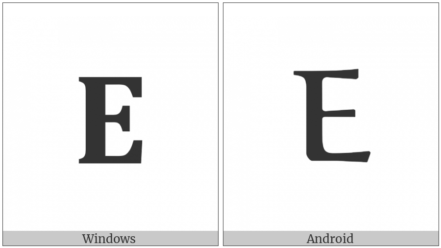 Mathematical Bold Capital Epsilon on various operating systems