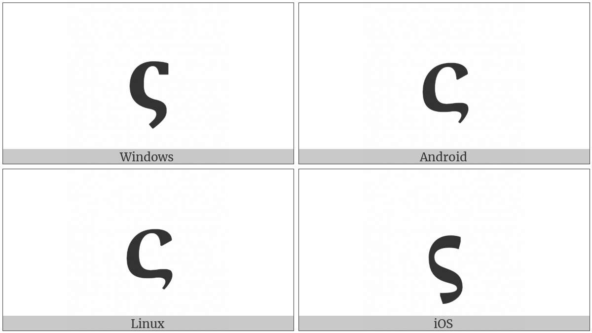 Mathematical Bold Small Final Sigma on various operating systems