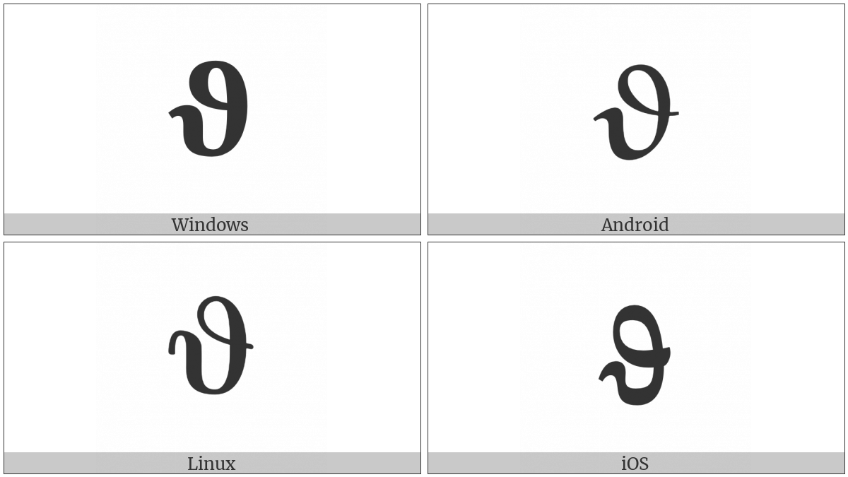 Mathematical Bold Theta Symbol on various operating systems