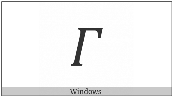 Mathematical Italic Capital Gamma on various operating systems