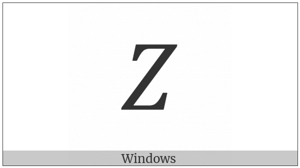 Mathematical Italic Capital Zeta on various operating systems