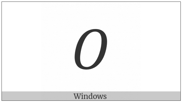 Mathematical Italic Capital Omicron on various operating systems