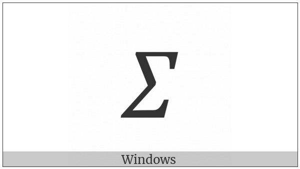 Mathematical Italic Capital Sigma on various operating systems