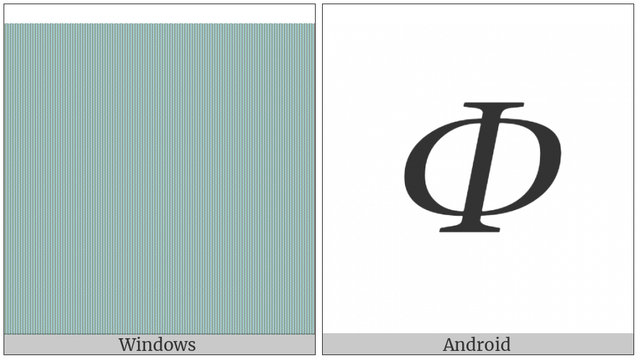 Mathematical Italic Capital Phi on various operating systems