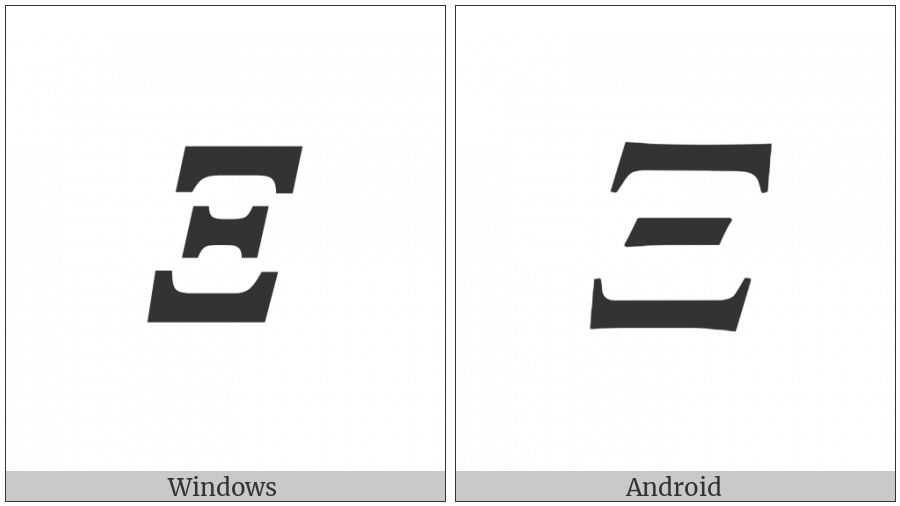 Mathematical Bold Italic Capital Xi on various operating systems