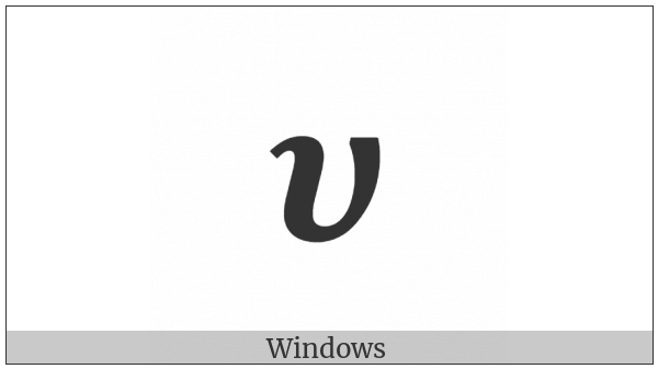 Mathematical Bold Italic Small Upsilon on various operating systems