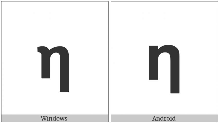 Mathematical Sans-Serif Bold Small Eta on various operating systems