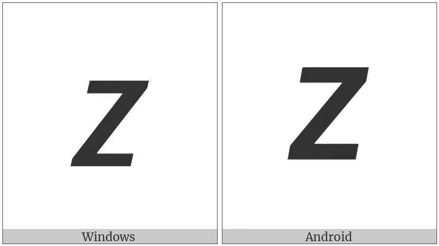 Mathematical Sans-Serif Bold Italic Capital Zeta on various operating systems