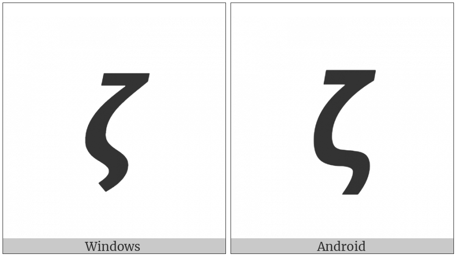 Mathematical Sans-Serif Bold Italic Small Zeta on various operating systems