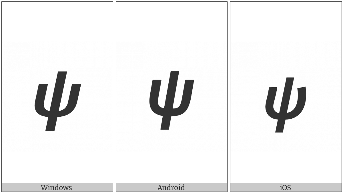 Mathematical Sans-Serif Bold Italic Small Psi on various operating systems