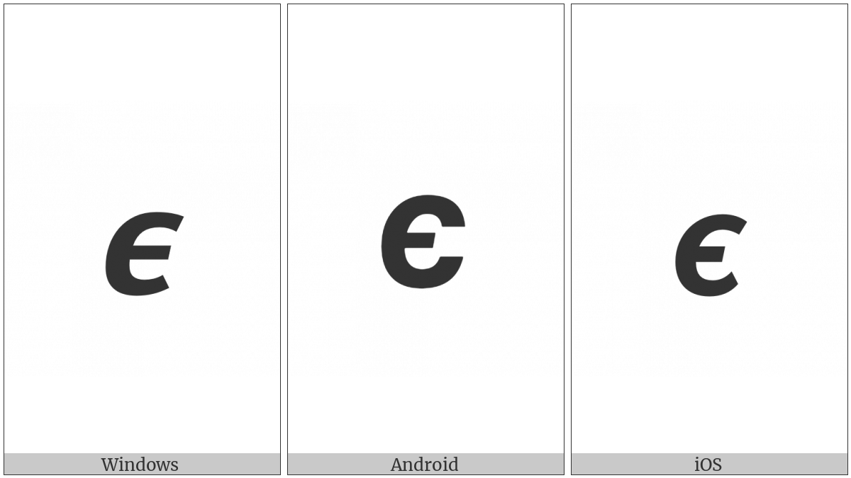 Mathematical Sans-Serif Bold Italic Epsilon Symbol on various operating systems