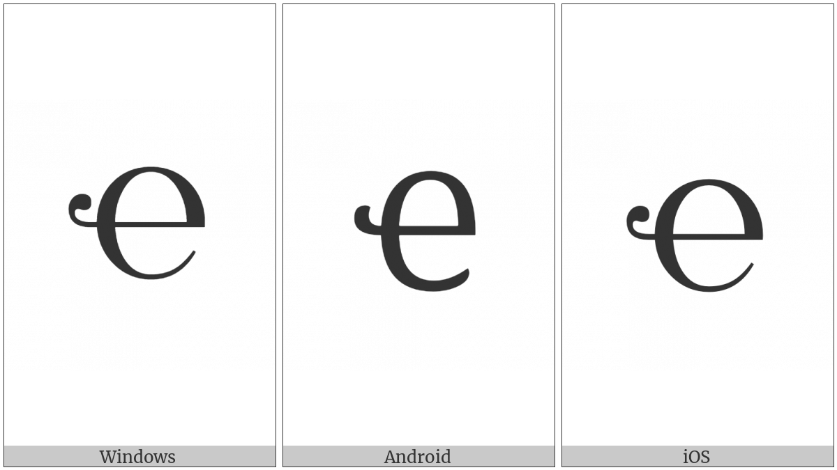 Cyrillic Capital Letter Abkhasian Che on various operating systems