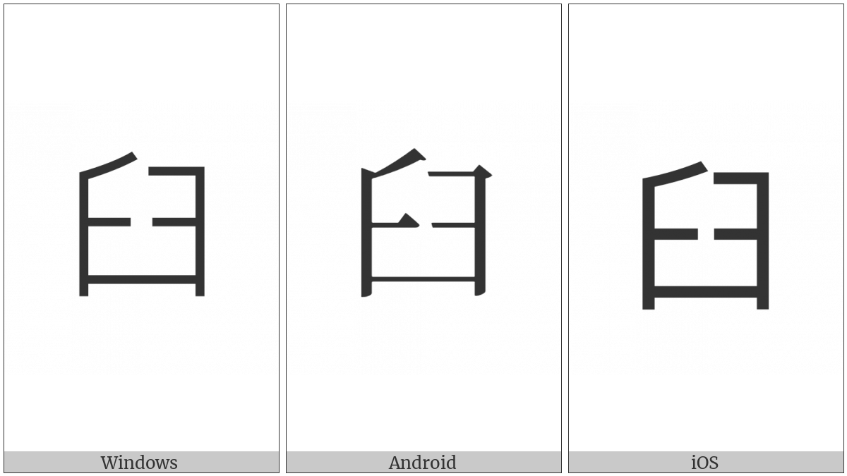 Kangxi Radical Mortar on various operating systems