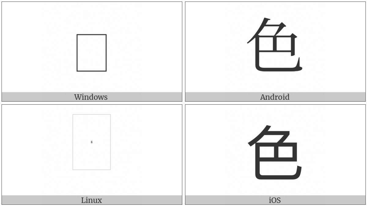 Kangxi Radical Color on various operating systems