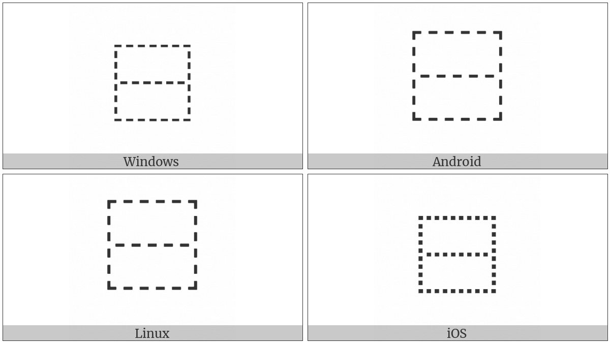 Ideographic Description Character Above To Below on various operating systems