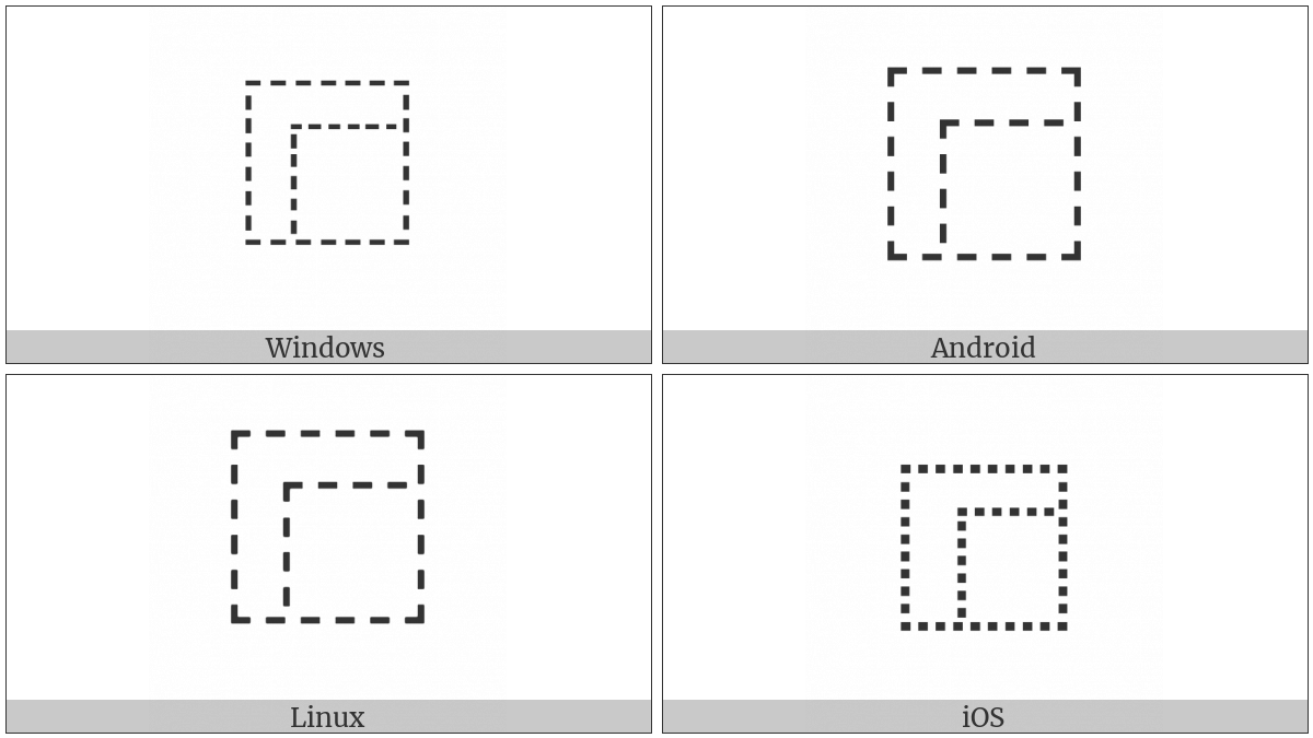 Ideographic Description Character Surround From Upper Left on various operating systems