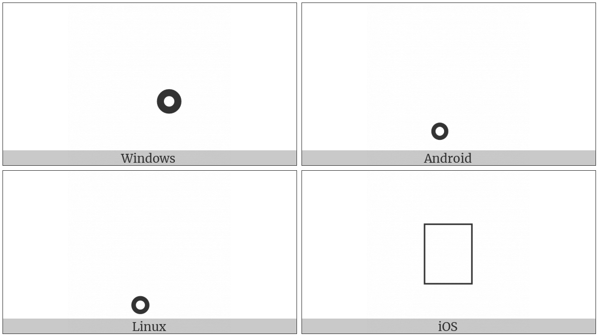 Ideographic Entering Tone Mark on various operating systems