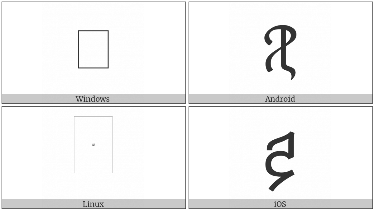 Adlam Initial Question Mark on various operating systems