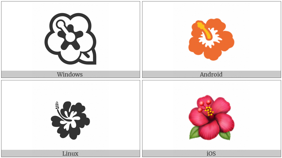 Hibiscus on various operating systems