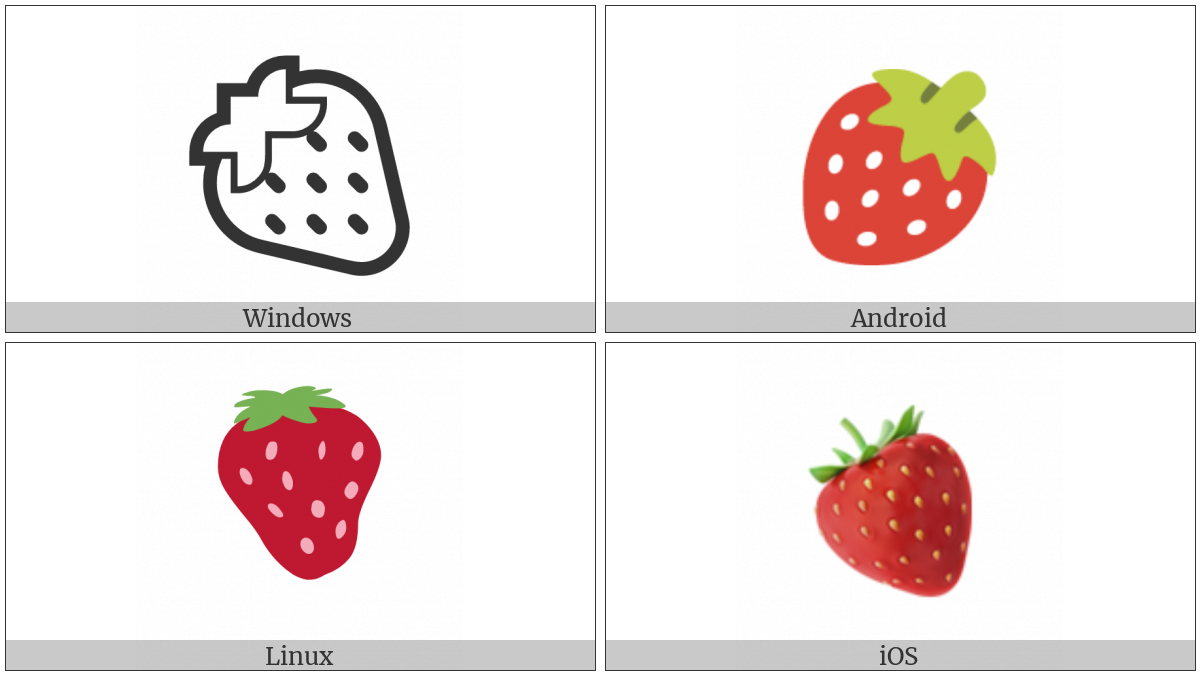 Strawberry on various operating systems