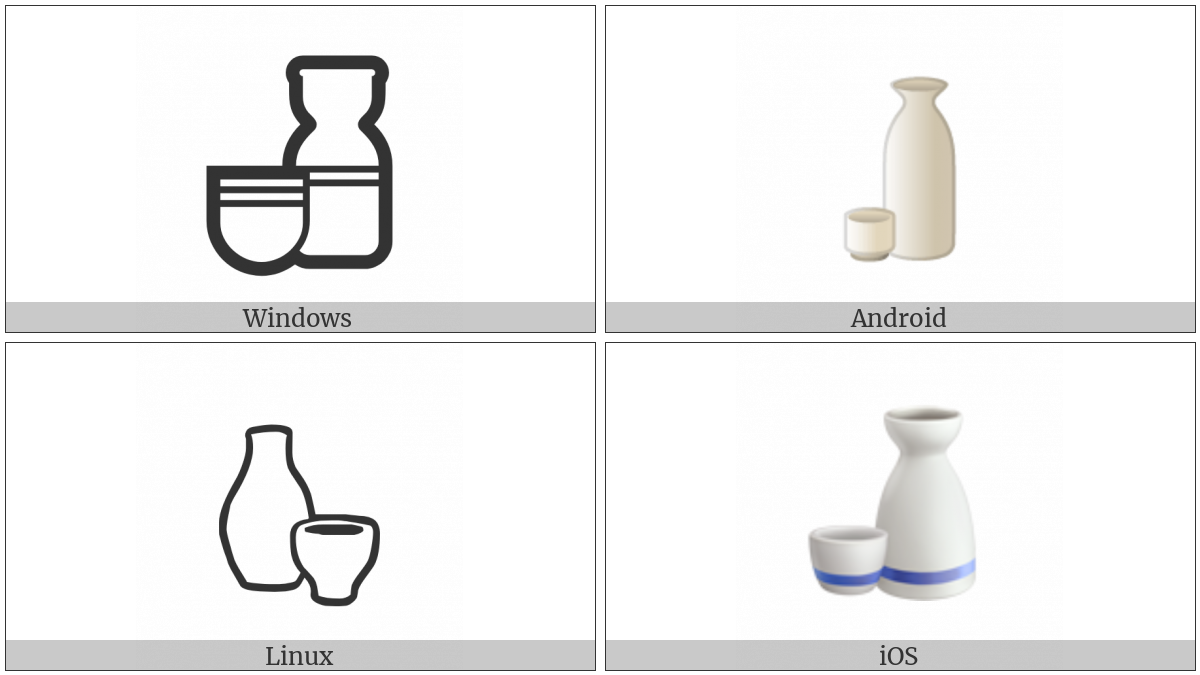 Sake Bottle And Cup on various operating systems