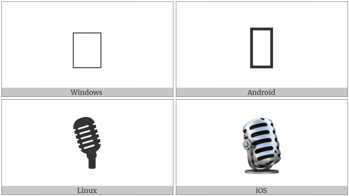 Studio Microphone on various operating systems