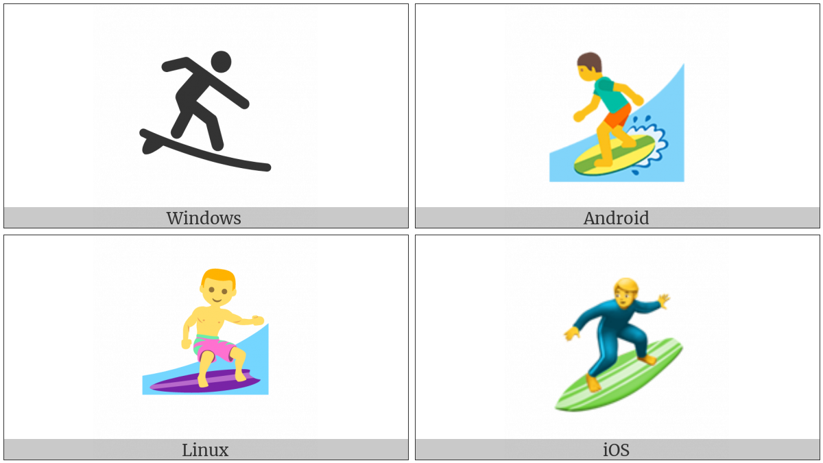 Surfer on various operating systems