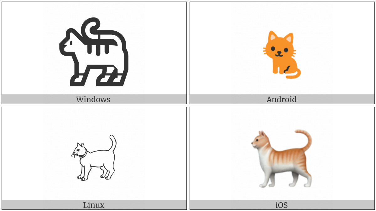 Cat on various operating systems