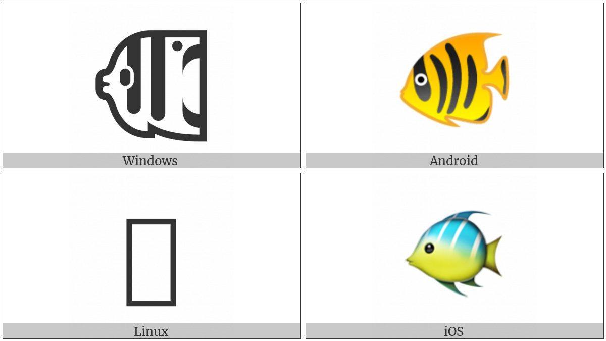 Tropical Fish on various operating systems