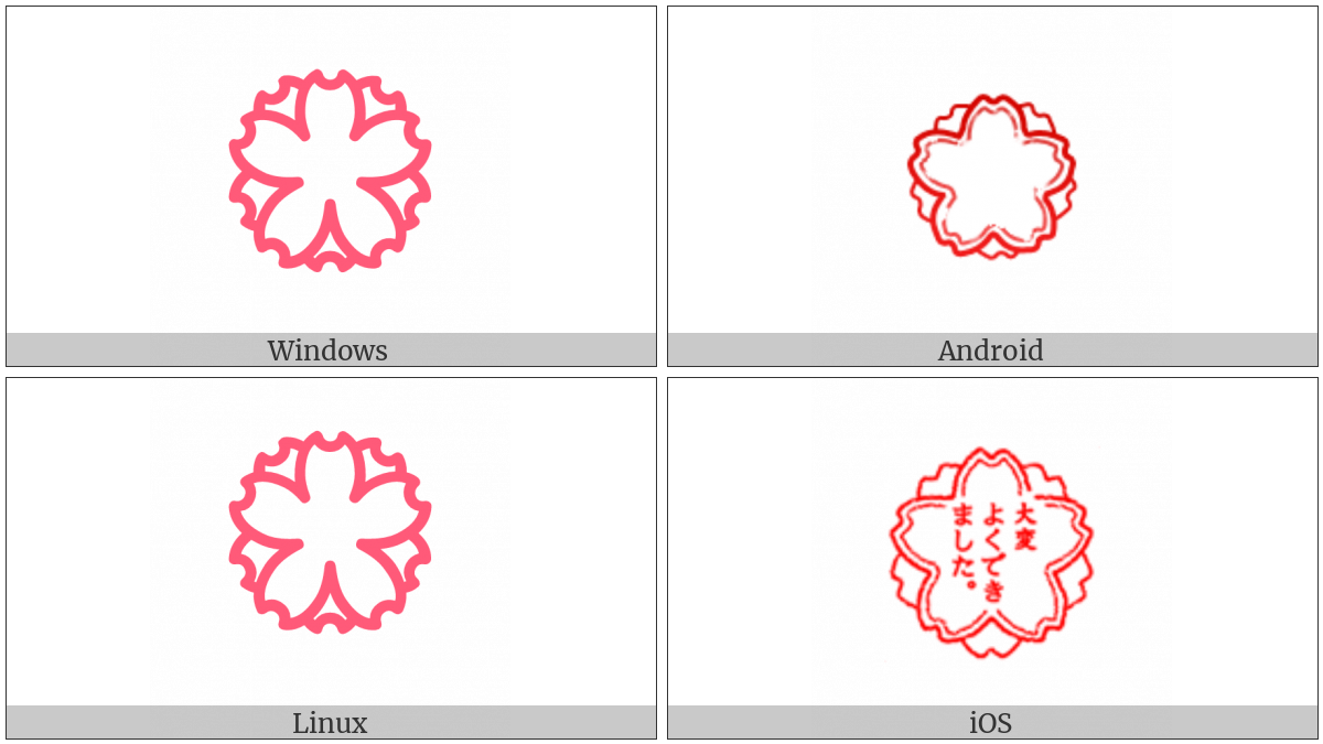 White Flower on various operating systems