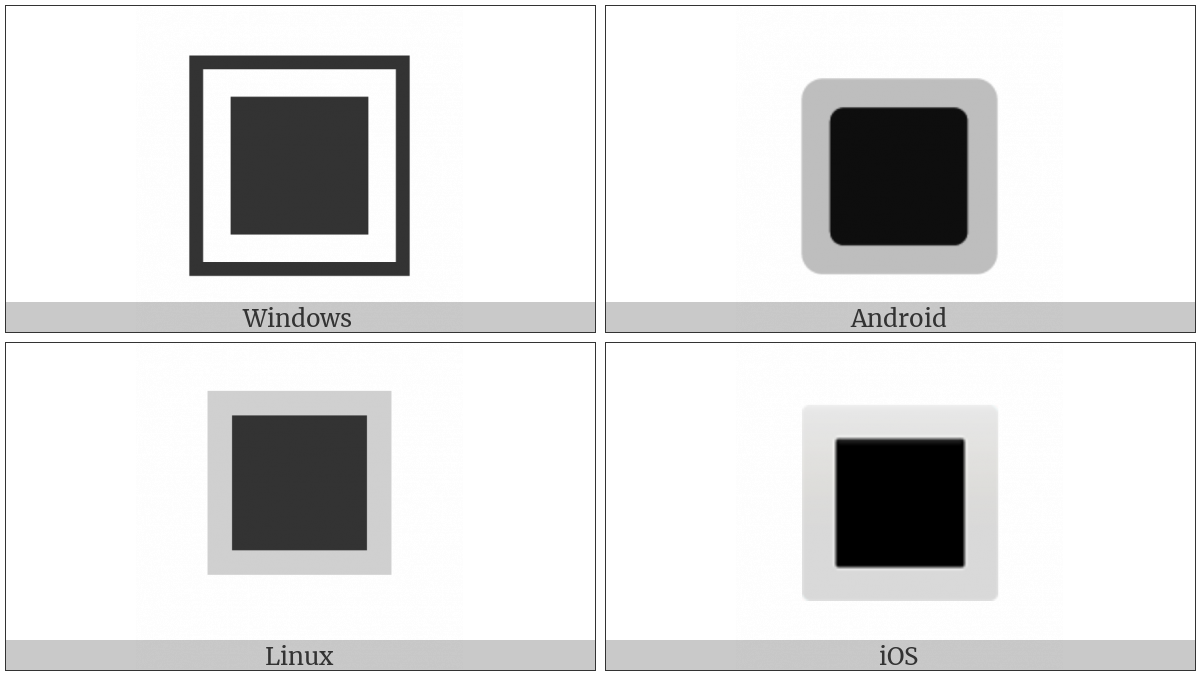 White Square Button on various operating systems