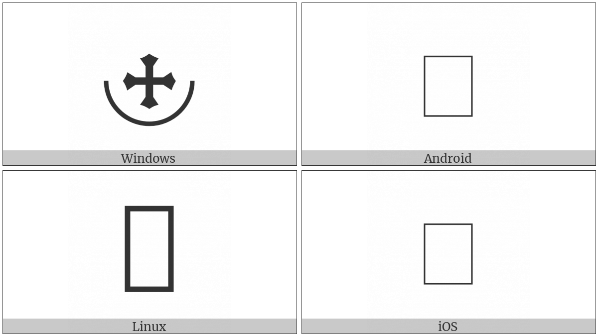 Cross Pommee With Half-Circle Below on various operating systems