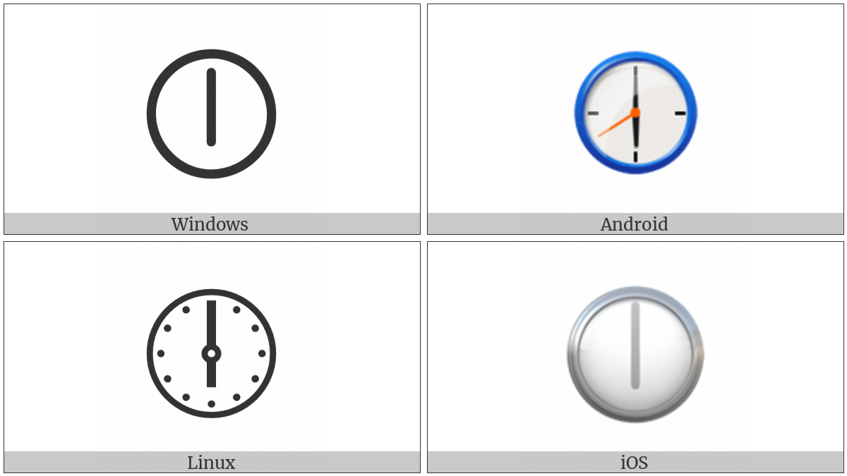 Clock Face Six Oclock on various operating systems