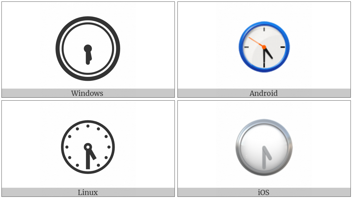 Clock Face Five-Thirty on various operating systems