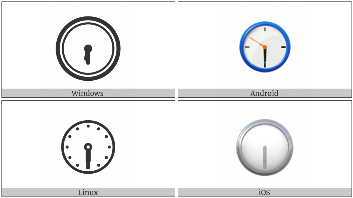 Clock Face Six-Thirty on various operating systems