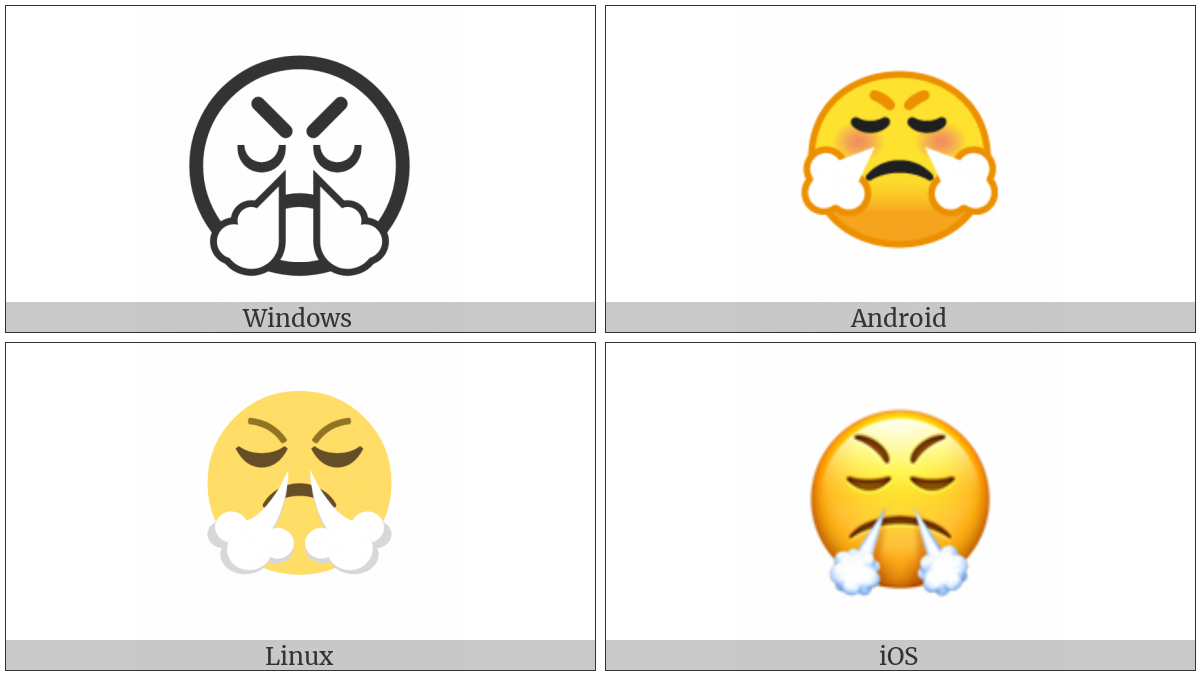 Face With Look Of Triumph on various operating systems