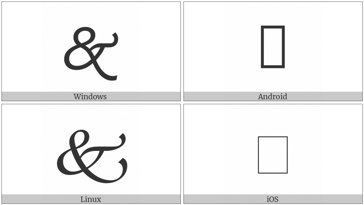 Swash Ampersand Ornament on various operating systems