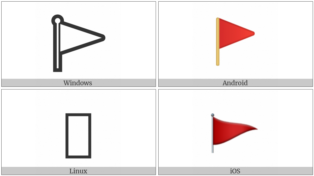 Triangular Flag On Post on various operating systems