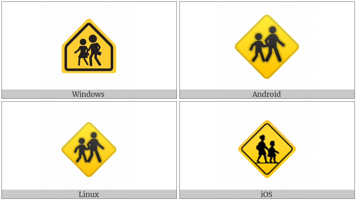 Children Crossing on various operating systems