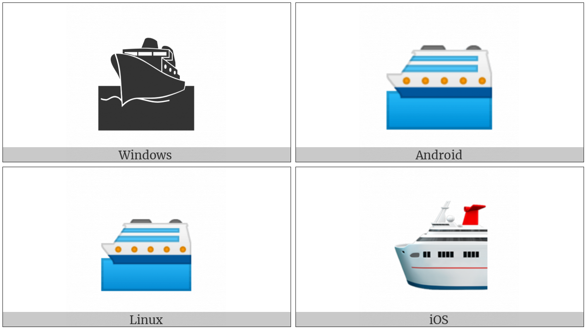 Passenger Ship on various operating systems