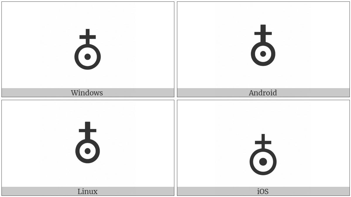 Alchemical Symbol For Regulus Of Antimony-2 on various operating systems