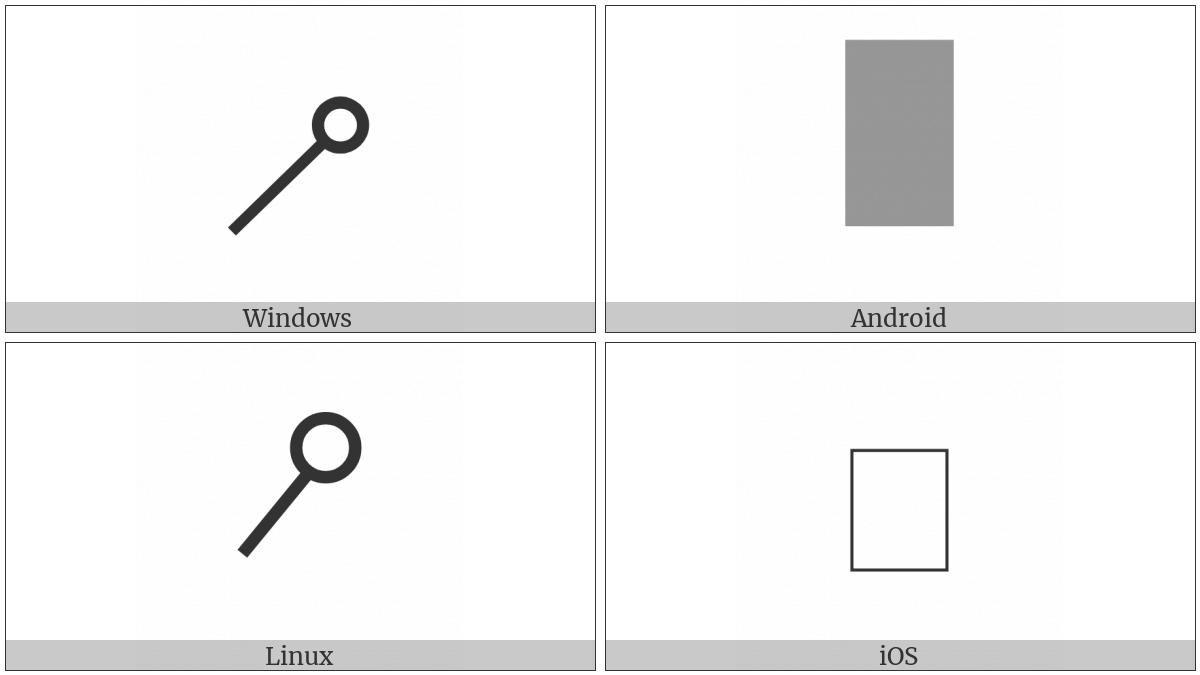 Alchemical Symbol For Night on various operating systems