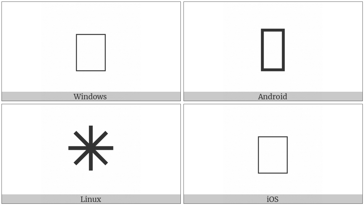 Light Eight Spoked Asterisk on various operating systems