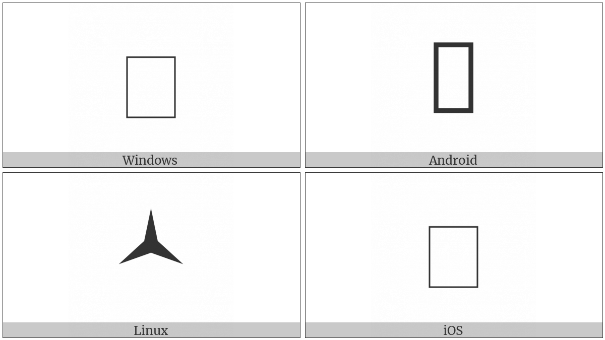 Medium Three Pointed Black Star on various operating systems